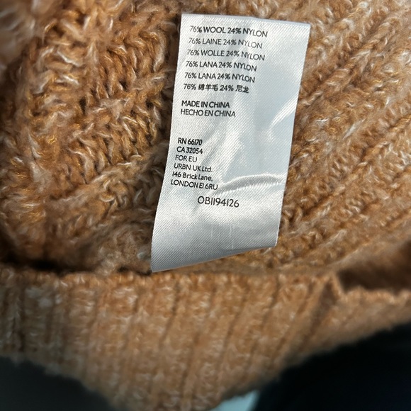 Anthropologie S wool blend Honore Sweater camel colour - Picture 6 of 8